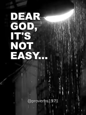 A black and white image shows a street scene at night, with rain falling. A bright street lamp illuminates the scene from above, casting a glow on the rain and the surrounding darkness. Bold, white text overlays the image.