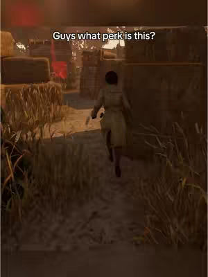A video game scene from Dead by Daylight, the character Ada Wong is running through a maze in darkness.