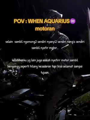 The cover image is a dark, vertical shot featuring a person on a motorcycle. The person, whose face isn't fully visible, is wearing a helmet. The focus is on the person and the motorcycle, with a blurry background suggesting an outdoor setting. Text overlays describing the content are present.
