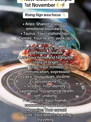 The image is a vertical composition featuring a central element, which appears to be a rough-hewn, reddish-brown mineral formation, likely a crystal or stone. The stone is positioned against a primarily dark backdrop, with a circular design in the lower part of the frame. Overlaid on the image is a structured text layout, with a header at the top and a list of bullet-pointed items below. The overall color scheme is muted, with the stone's natural tones providing a contrast against the darker surroundings. The layout is organized and structured, with clear and legible text.