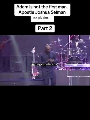 The cover image displays a stage setting with a man standing at a microphone. The background includes a band setup with instruments such as drums and a guitar. Text overlays are present at the top and bottom of the image, providing context such as the speaker's name, the video part number, and a social media handle.