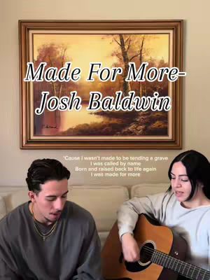 The cover image shows a couple singing, with the male singer on the left and the female singer on the right.  They are seated on a sofa, with a guitar held by the woman. Behind them hangs a framed painting, likely an oil landscape art, in warm tones.
