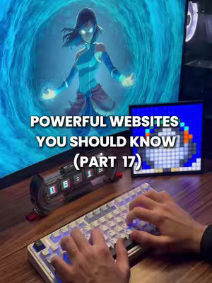 The cover image shows a person typing on a white keyboard with the text overlayed. Behind the keyboard is a computer screen displaying an image of what appears to be a character from the cartoon Avatar: The Last Airbender and to the right is another screen showing a penguin made of blocky pixels. The background has a dark wood desk with a clock like device and other computer devices.