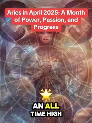 The image shows a central figure resembling a monkey-human hybrid with arms crossed in front of a detailed, multi-layered background, including zodiacal symbols and a star. Red rectangular text boxes overlay the image, and the phrase "AN ALL TIME HIGH" in white letters is written. The color scheme is a mix of purple and gold, with the central figure appearing to be a lighter skin-tone.