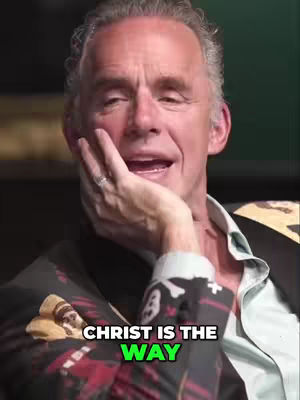 A man with gray hair and a white shirt, an eye is on the left. He is touching his jaw with his hand. Overlayed on his lower body is the text "Christ is the way".