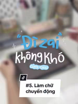 The cover image is a vertical shot with a blurred background and a hand holding an iPad. The main text overlay is in Vietnamese, with white and blue text on top of the iPad. Below, a white box contains secondary text accompanied by the TikTok logo.