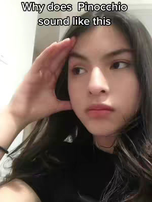 A young woman with long dark hair is looking off to the side with a contemplative expression. Her right hand is raised to her forehead. Text overlays the image.