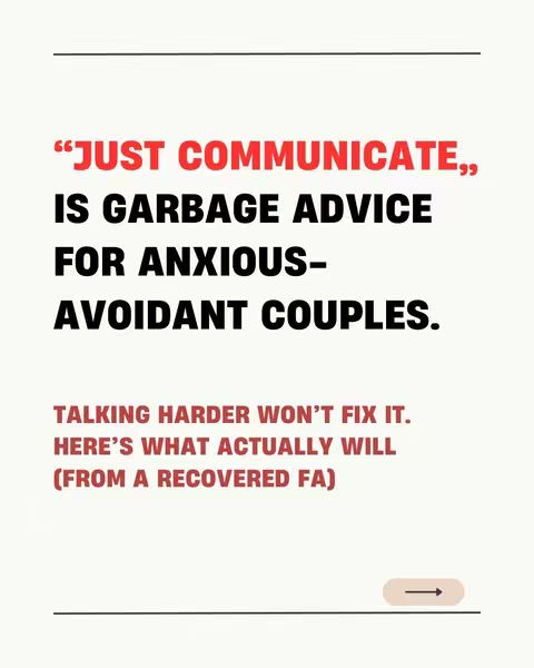 The image is a white background with black and red text. At the top, there's a thin black line, with another one at the bottom. The main text is a quote in red and black, broken into lines for emphasis. There is a small arrow at the bottom right corner.