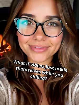 A close-up shot of a woman with brown hair and glasses, smiling at the camera. The background is blurred.