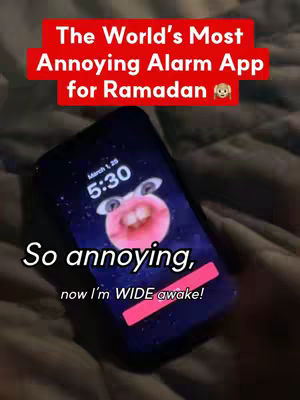 The cover image displays a smartphone screen with a cartoonish alarm interface and overlaid text against a blurred background.