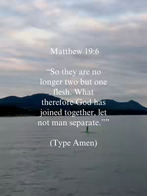 A scenic image of a body of water with a mountain range in the background under a cloudy sky. Text overlayed on the image presents a Bible verse.