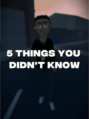 The image features a stylized, animated character standing in front of a blurred background that has a cinematic feel. The foreground includes a character, and the text overlay says '5 THINGS YOU DIDN'T KNOW'.