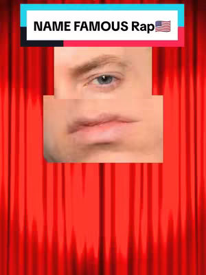 The cover image displays a composite of a person's face set against a backdrop of red curtains. The face is divided horizontally with the eye and brow in the upper section, and the mouth in the lower section.