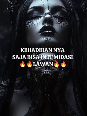 A digitally created image with a dark and mysterious aesthetic. It features the upper body of a woman with dramatic makeup and dark hair. Overlaid on her chest and neck is a skeletal figure or apparition. Text in white is overlaid on the image. The color palette is primarily dark, with shades of black and gray, and touches of red from the fire emoji.