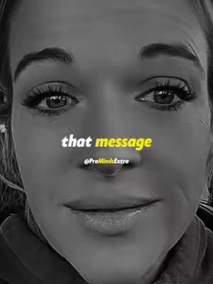 A black and white close-up of a person's face, focusing on the eyes and mouth. The text overlay 'that message' appears across the center of the face, with the background blurred. The image is high-contrast.