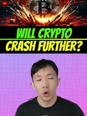 The cover image is split into three sections. The top portion features the Bitcoin logo with visual effects showing an explosion. The middle portion contains a text overlay. The bottom portion shows a man with a black t-shirt, the background has a purple grid.