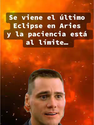 The cover image features a meme made with a still shot of Jim Carrey, in a surprised facial expression, set against a blurred orange background with speckles seemingly appearing like a fire. The top of the screen has a text overlay containing a message written in spanish.