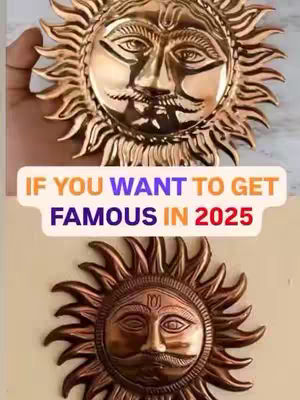 The cover image shows two sun-faced metal art pieces with the hook text overlaid on a color block between them. The top piece is gold and appears to be held in a hand. The bottom sun face is a darker bronzed color. Both are centered in the frame.
