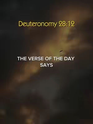 A dark, abstract background with gradients of brown and yellow, resembling a cloudy sky at dusk. Text overlays in yellow and white present a Bible verse reference and supporting text, with a small bird silhouette flying across the sky.
