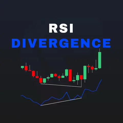 The cover image features a dark blue background with white and blue text in the upper portion. Below this, a stock chart is displayed, showing green and red candlesticks that represent a trend with lines drawn over it.