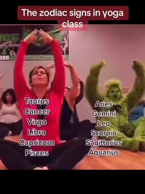 The cover image is a compilation of several people in what appears to be a yoga class or studio. The image has the text overlayed across and on either side of two groups. One group of people has a red top on and the other group is a person inside a Grinch costume, and both are in various yoga poses. The colors are vibrant and the layout is organized. The people in the yoga class appear to be diverse. The overall composition is balanced, featuring clear text and a visually engaging arrangement.