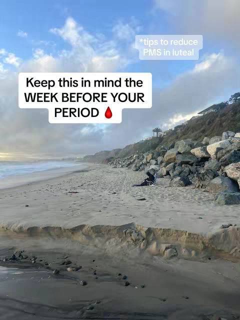A scenic beach image under a partly cloudy sky. In the foreground, there's a textured sand bank, and the sea is visible in the distance. Text overlays are placed on the image with health related context.
