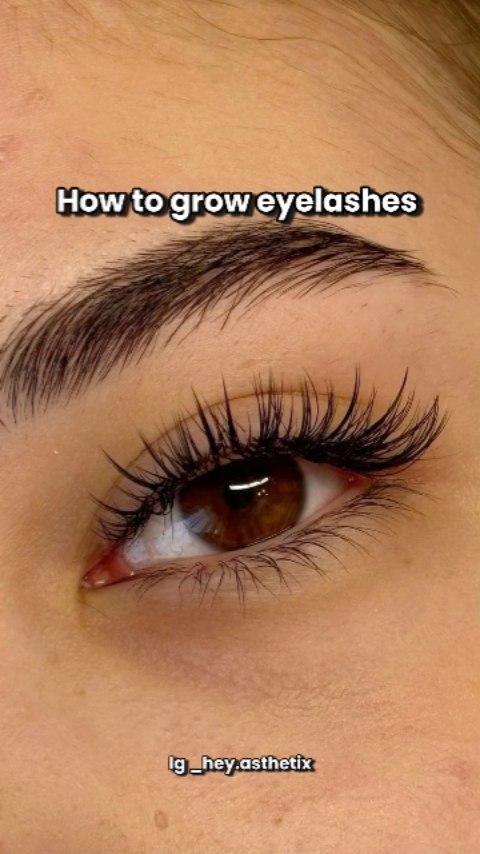 Close-up of a person's eye, showcasing long, dark eyelashes and a well-defined eyebrow. The iris is brown, and the skin around the eye is light-toned. Text overlay indicates the video's topic.