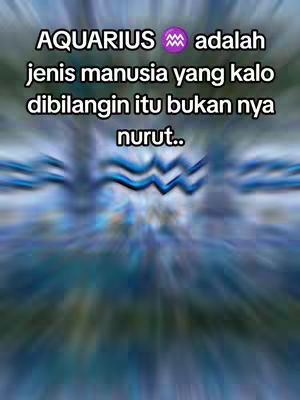 The cover image has a blurred background with blue and green hues. In the foreground, a text overlay features the word 'AQUARIUS' at the top followed by a description of the zodiac sign. Below the text is the Aquarius symbol. The text is in black font with a bold appearance, and the design conveys a sense of mystery