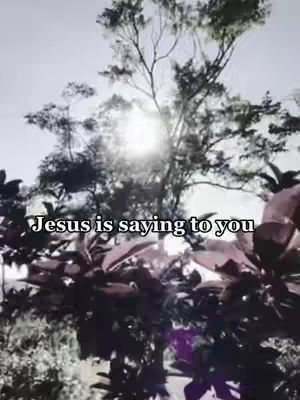 The cover image shows a natural landscape with a bright sun shining through a tree. Text overlay says 'Jesus is saying to you'.