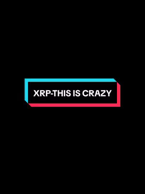 A simple cover image featuring a black background with a rectangular text overlay. The text overlay has a white font with a cyan outline on the top and left sides, and a red outline on the bottom and right sides. The text reads 'XRP-THIS IS CRAZY'.