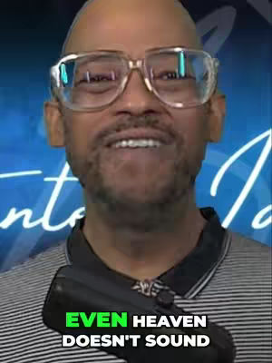 A man with a shaved head, glasses, and a beard is centered in the frame, smiling. The background is blue with partial white text. Overlaid at the bottom is a green and white hook.