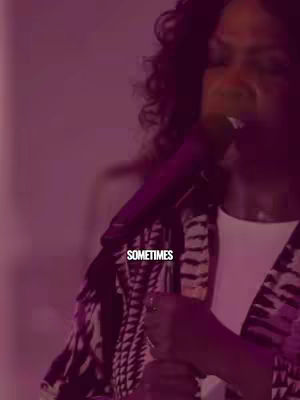 The cover image features a person, likely Cece Winans, singing into a microphone. The image has a dark, purple hue. The overlayed text that reads 'SOMETIMES' is in white.