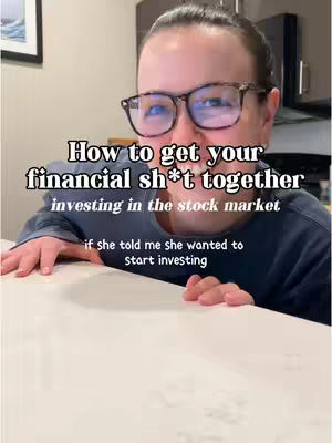 A selfie-style shot featuring a woman with glasses looking directly at the camera. Text overlays provide instructional titles, and a kitchen background is visible.