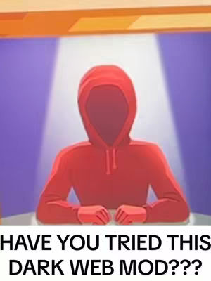 The cover features a figure in a red hoodie, their face obscured by the hood, set against a blurred purple background with a white spotlight. The image is framed by a horizontal orange border at the top with a white text overlay at the bottom.