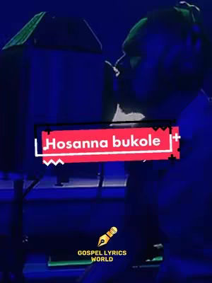A person singing into a microphone in a recording studio, the scene is bathed in blue light, making the image seem dark. A red rectangular box with white text dominates the bottom left, and a small icon with text is at the bottom right.