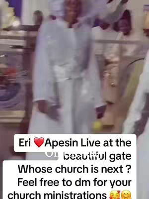 The cover image displays a woman in a white outfit, possibly a gown or ceremonial robe, standing in what appears to be a church or similar setting. The background is blurred, but other figures can be vaguely seen. Overlayed text at the bottom of the image provides contextual information.