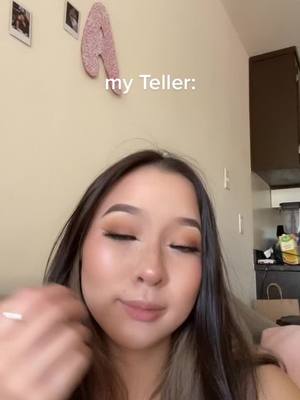 The cover image shows a close-up of a woman with dark hair and makeup, with closed eyelids. She appears to be in an indoor setting, and the text overlay reads, 'my Teller:'. The background includes a light-colored wall, with a few decorative elements visible.