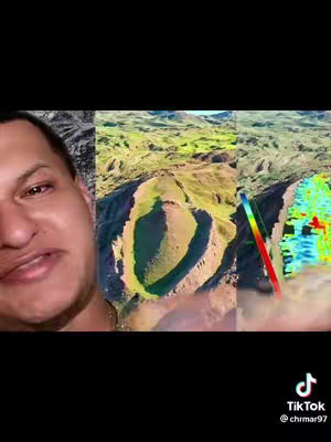 The cover image is a split screen. On the left, a man is seen from the chest up, looking toward the camera. The middle showcases a landscape. On the right it has a colorful analysis. The top portion has a black background and the bottom features the TikTok logo with the username.