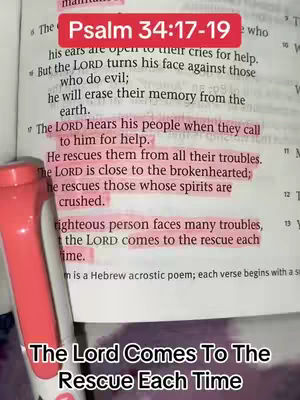 The image shows an open book with text highlighted in pink markers, focusing on a bible passage. Overlayed on top are hook texts in red fonts. The layout features a pen. Overall, the composition is clean with a focus on the scripture, and a title at the bottom.