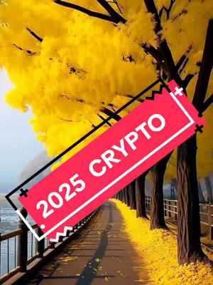 A scenic autumn view of a tree-lined path with yellow foliage, emphasized by a red text overlay.