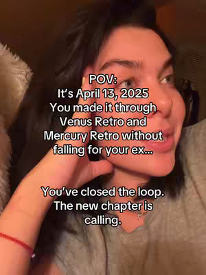 A close-up shot features a smiling woman with dark hair, angled slightly toward the right. She wears a grey top and a red bracelet. Her hand is raised to her face, near her mouth. Text in white font is overlaid on the image, providing context.