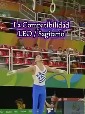 A gymnast is shown in the foreground, performing a routine in a stadium setting. The image is a medium shot, emphasizing his athletic form and the context of the competition. Overhead text is added on top, with the title written in a purple, slightly transparent box. The background features rows of spectators in the stands, along with stadium elements like the rings and support structures.