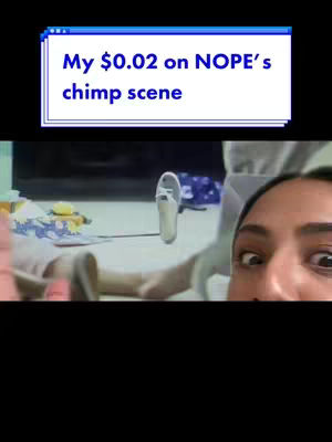 The image focuses on the creator's close-up, displaying the area around the eyes with a surrounding background of a table with objects such as a shoe on a stand and other equipment, and a text overlay at the top.