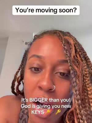A close-up shot of a woman with braided hair, wearing a tank top and a nose ring. She is looking directly at the camera with an open mouth. Text overlays appear at the top and bottom of the screen.