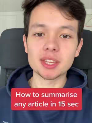 A young man in a blue hoodie speaks directly to the camera. A red rectangular overlay at the bottom contains white text.
