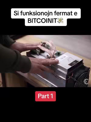 The cover image shows a person's hands working on a piece of tech equipment, possibly a cryptocurrency mining device. Text is overlayed at the top and bottom.