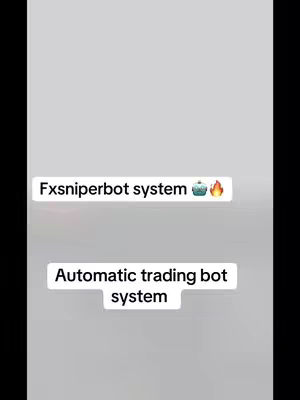 The cover image displays a vertical composition with a light gray background. Two rectangular text boxes are positioned on the image. The upper text box says 'Fxsniperbot system' with an emoji in the end. The lower text box says 'Automatic trading bot system'. The overall design is simple and focused on text.