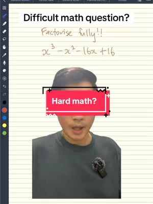 The cover image shows a man's face with a red banner labeled "Hard math?" The background appears to be a lined paper with mathematical equations written in black ink. The man is wearing a gray t-shirt and there is a microphone attached to his shirt. The color scheme is simple, using mainly black and gray.