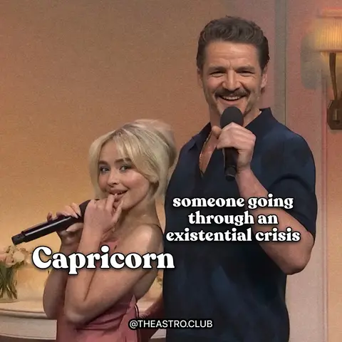 A cover image that appears to be from a television show. On the left, a woman with blonde hair and a pink dress is holding a microphone and biting her index finger. On the right, a man with dark hair and a mustache is also holding a microphone. Text is overlayed on the image in white and black font.
