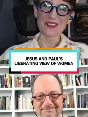 The cover image features two people speaking in front of bookshelves. A woman is in the top portion, with glasses and text overlay. Below her, a man with glasses is present. A highlighted text bar across the center reads the video title.